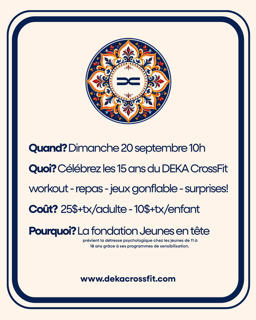 15 ANS DEKA CROSSFIT - DOLCE DEKA